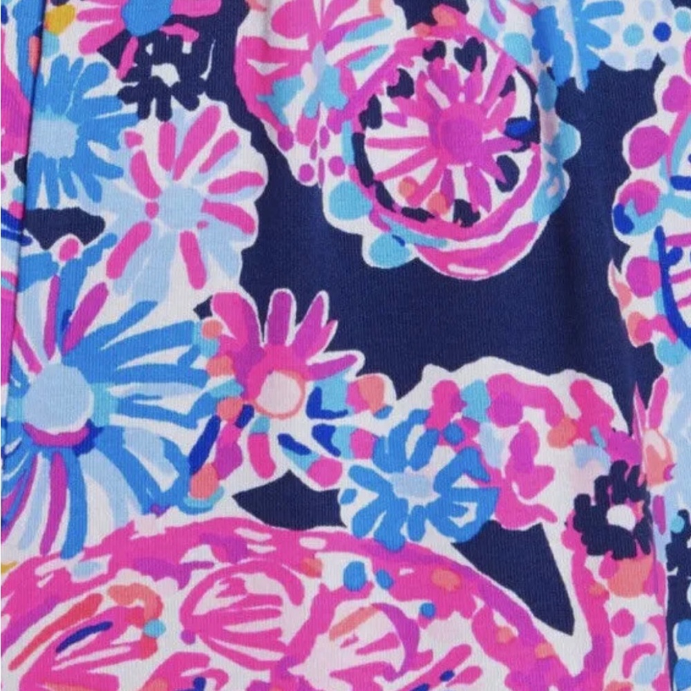 Lilly Pulitzer Dante Jumpsuit - High Tide Navy in Turtle Amazement Blue/Pink NEW - Picture 9 of 16